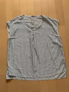 COMME CA ISM ストライプ Vネック 半袖シャツ 11