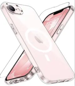 iPhone17eクリアケース Magsafe・米軍MIL規格 ガラスフィルム付