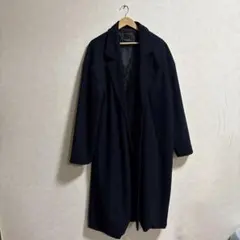 ネイビー チェスターコート ロング丈
