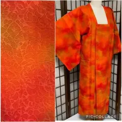 値下げ不可C91正絹　冬用　ビロード　輪奈コートロング　ショール付　着物