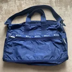 ファミリア レスポートサック 極美品 ネイビー 大容量 ボストンバッグ