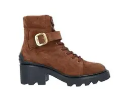 TOD'S トッズ レースアップ スエード ブーツ37.5 ブラウン
