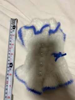 ホワイト/ブルー フリル付き　カリーナ　kalinaxxs