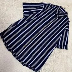 《良品》 Vivienne Westwood ストライプシャツ ネイビー 46のサムネイル