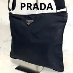 プラダ ショルダーバッグ サコッシュ 三角ロゴ テスートナイロン ブラック 黒