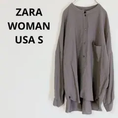 ザラウーマン　長袖シャツ　【USA S】 無地　シンプル　オフィスカジュアル