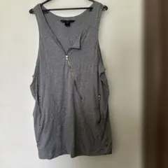 MARC BY MARC JACOBS ジップ付きタンクトップ グレー　S〜M
