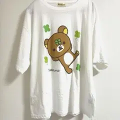 SPINNS リラックマ クローバー BIG Tシャツ ホワイト 森ガール