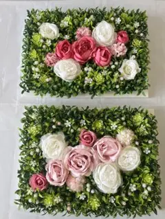 造花のインテリア.壁掛け.置き型　2個セット