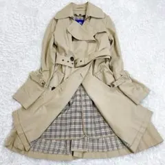 バーバリーブルーレーベル トレンチコート ノバチェック ベージュ38