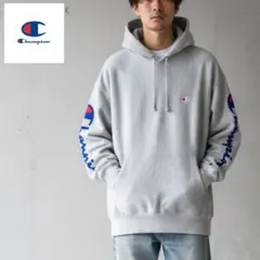 チャンピオン リバースウィーブ パーカー 3XL グレー 袖ロゴ