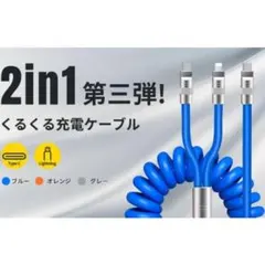 2in1充電ケーブル Type-C Lightning