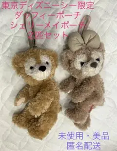ダッフィー＆シェリーメイ ぬいぐるみチャームポーチ 2匹セット