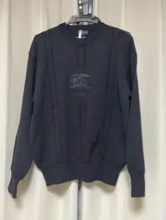 【ヴィンテージ】Burberry GOLFブラック クルーネックセーター