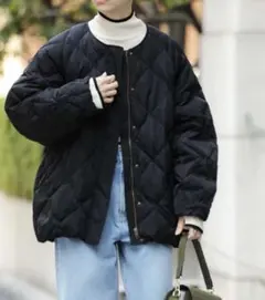 【美品】URBAN RESEARCH コクーンキルティングダウン-1 ブラック