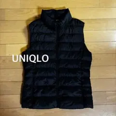 美品ユニクロ　ウルトラライトダウン紺ダウンベスト スタンドカラーUNIQLO