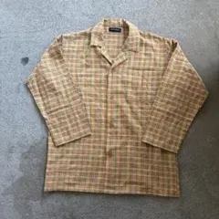 90s Yeves Saint Laurent ツイード　長袖シャツ　YSLロゴのサムネイル