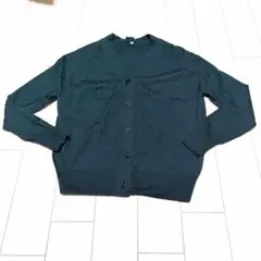 今日のみ価格。無印良品のグリーンのウールシルク100%カーディガン