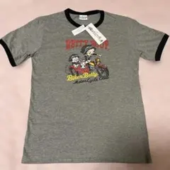 【新品未使用】BETTY BOOPタグ付き半袖トップスLサイズ　リンガーTシャツのサムネイル