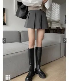 トラックソールレザーロングブーツ[zr993]