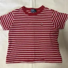Polo Ralph Lauren 赤白ストライプ Tシャツ 160/84A - メルカリ