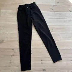 裏微起毛　黒パン　ストレッチスキニーパンツ　150㎝