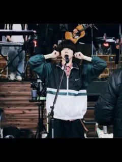 NIKE 90sナイロンジャケットXL 黒・緑・白※片岡 健太着用