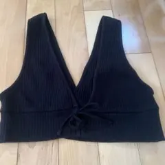 GU 黒 Vネック ビスチェ M