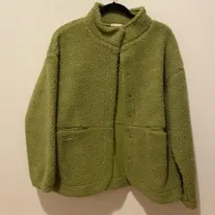 GU フリースジャケット 明るめのグリーン　M