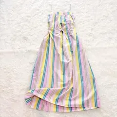 美品GANNI STRIPE COTTON MAXI STRAP DRESSのサムネイル