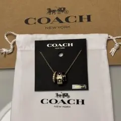 COACH コーチ シグネチャー サークル ストーンネックレス バニラ