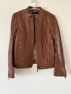 ICB 本革 ラムレザージャケット シングルZIP レディース