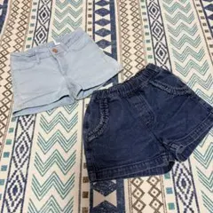 女の子　キッズ デニム ショートパンツ レギンス まとめ売り 6点セット