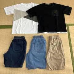 GU ショートパンツ3枚　しまむらTシャツ2枚セット