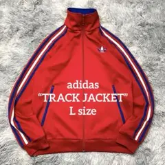 adidas トラックジャケット レッド Lサイズ
