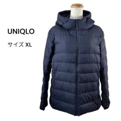 UNIQLO（XL）ウルトラライトダウン ジャケット フード付き ネイビー 紺