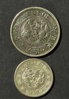 日本銀貨 竜10銭銀貨 明治35年 - メルカリ