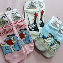 6足セット　Wallace&Gromit 靴下　23 24 25 ㎝