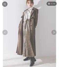 2WAYバックプリーツトレンチコート　dazzlinのサムネイル