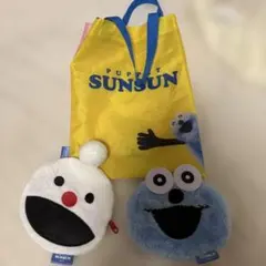 パペットスンスン ノンノン ガチャガチャ ポーチ エコバッグのサムネイル