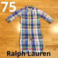 【Ralph Lauren】チェック柄ロンパース 9M 70 80