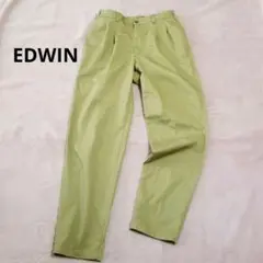 【美品】EDWIN 綿パンツ・Mサイズ・モスグリーン・24時間以内スピード発送