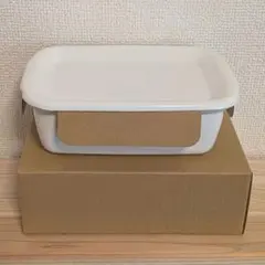 野田琺瑯 ホワイトシリーズ レクタングル深型M ホーロー蓋 琺瑯蓋 角型のサムネイル
