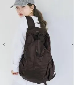 coca ポケッタブル縦ファスナーバックパック　ブラウン　完売品