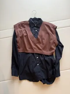 k様専用⭐︎フレッドペリー　レイヤード　シャツ　ニット　ベスト