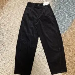 GU コーデュロイ バレルレッグパンツ XS ブラック　新品未使用