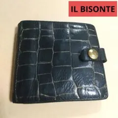 IL BISONTE イルビゾンテ レア物 型押し コンパクト 折り財布