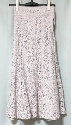 An MILLE レースアップ総レーススカート　ラベンダー