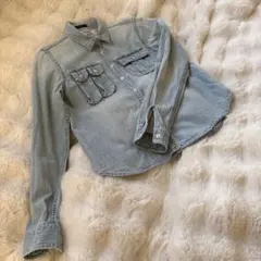 earth&AVIREX LTD デニムシャツ Sサイズused