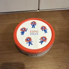 EXPO 2025 キャラクター缶　ミャクミャク　小物入れ　空き缶
